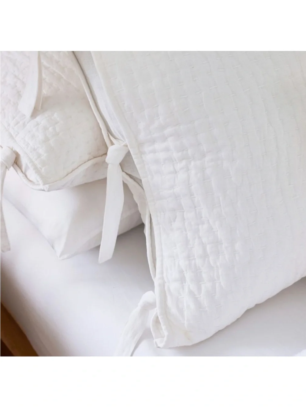 Pottery Barn Standard Pickstitch White Shams NWT (2) $59 each
